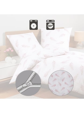 Janine Mako-Soft-Seersucker Bettwäsche in rosa