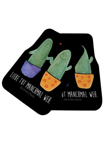 Mr. & Mrs. Panda Fußmatte Fürs Auto Kaktus Liebe mit Spruch in Schwarz