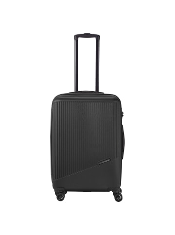 travelite Bali - 4-Rollen-Trolley M 67 cm (weiß/cognac) in schwarz