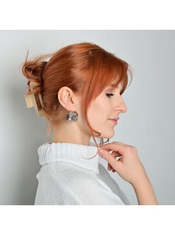 Adeliás Damen Ohrringe – Creole aus Edelstahl in silber