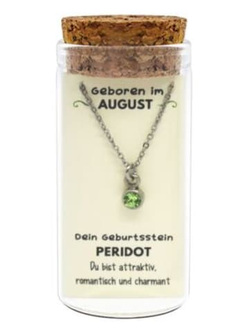 JOJO Handelsagentur Nonbook - August Geburtsstein Kette im Gläschen