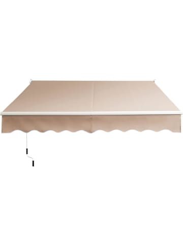 COSTWAY Gelenkarmmarkise 2,5x2m in Beige