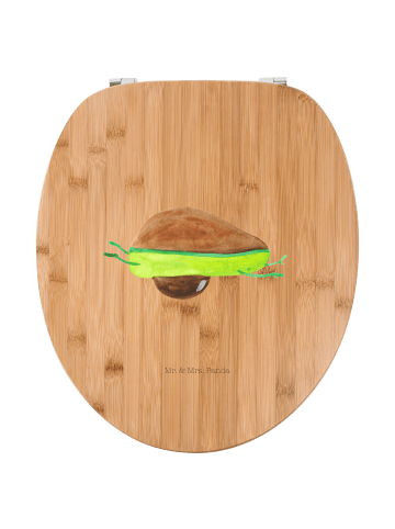 Mr. & Mrs. Panda Toilettendeckel Avocado Yoga ohne Spruch in Braun
