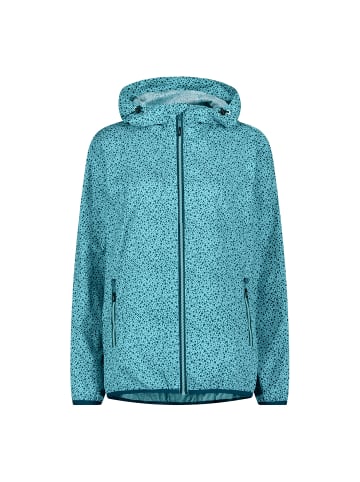 cmp Woman Rain Fix Hood Jacket in Blau