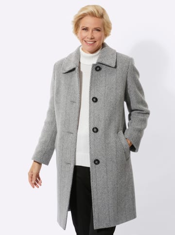 WITT WEIDEN Kurzmantel in grau-ecru-gemustert