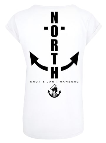F4NT4STIC T-Shirt North Anchor Knut & Jan Hamburg in weiß