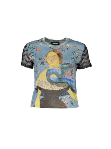 Desigual Hellblaues Polyester-T-Shirt