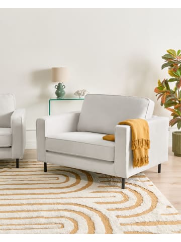 Beliani Sessel SAVALEN in Weiß/Schwarz - (W) 117 x (H) 87 x (L) 91 cm