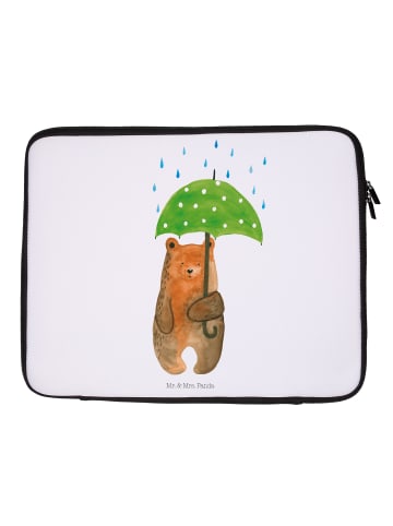 Mr. & Mrs. Panda Notebook Tasche Bär Regenschirm ohne Spruch in Weiß