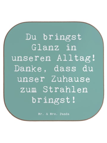 Tischuntersetzer Spruch Glanz Putzfrau mit Spruch in Meeresbrise
