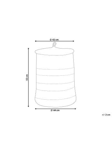 Beliani Korb SILOPI in Beige/Orange - (W) 44 x (H) 52 x (L) 44 cm