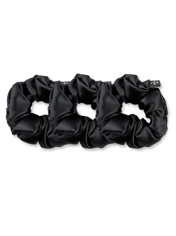 Ailoria DOUX Set 3 Scrunchies M aus Seide in schwarz