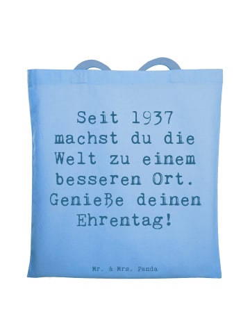 Mr. & Mrs. Panda Tasche Spruch 1937 Geburtstag mit Spruch in Sky Blue