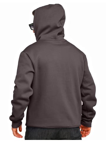 DAILY COTTON Kapuzenpullover - im Oversize Schnitt Unifarben - Kapuzenpullover Loose-Fit Oversize Hoodie Sweatshirt in Anthra