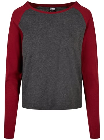 Urban Classics Longsleeves in charcoal/burgundy