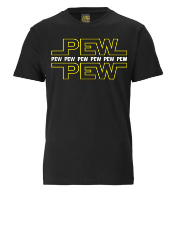 Logoshirt Printshirt Pew Pew in schwarz