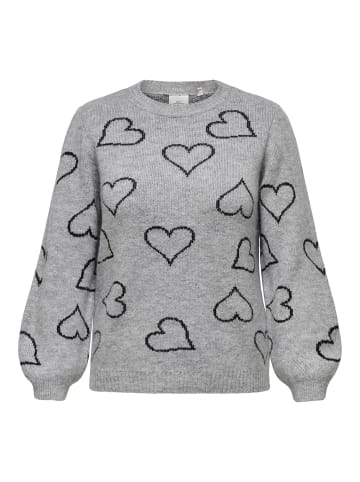 ONLY Carmakoma Strickpullover in Light Grey Melange