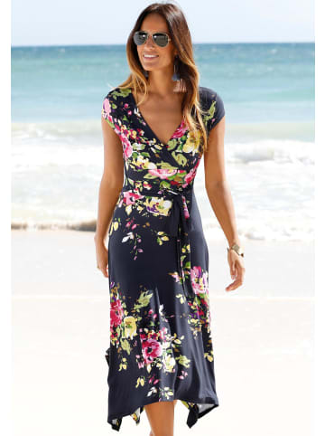 Beach Time Jerseykleid in marine-bedruckt