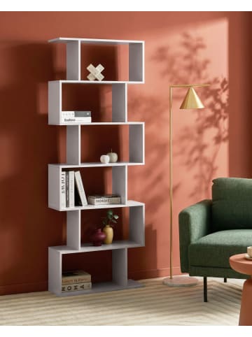 Beliani Bücherregal VALDOSA in Weiß - (W) 70 x (H) 190 x (L) 24 cm