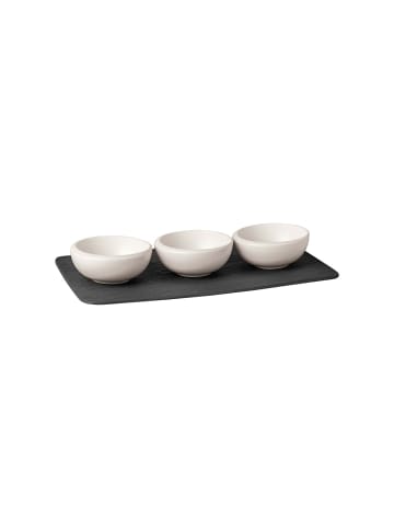 Villeroy & Boch Dipschälchen Set NewMoon schwarz-weiß in schwarz-weiß
