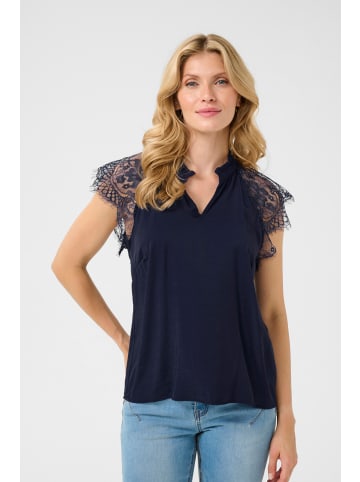 Cream Kurzarm-Bluse CRNola Straight fit in Ocean Cavern