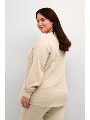 KAFFE curve Langarm-Bluse KChella in Feather Gray