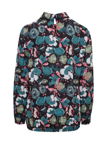 GOLDNER Druckbluse Abstrakte Druckbluse mit leichtem Glanz in grün / gemustert