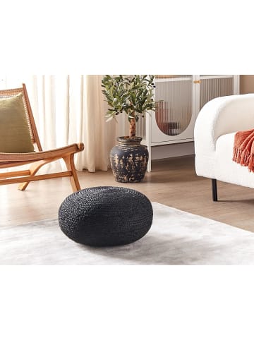 Beliani Pouf TIFELT in Schwarz - (W) 50 x (H) 20 x (L) 50 cm