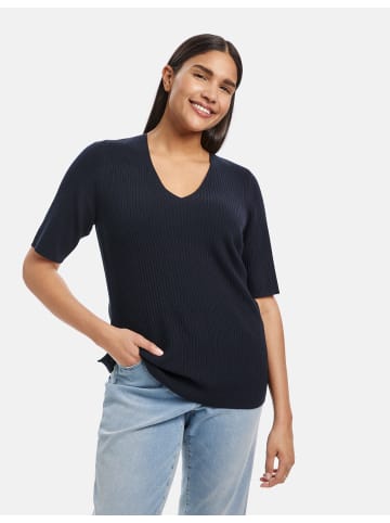 SAMOON Strick, Shirt, Top, Body in Navy