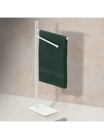 relaxdays Handtuchständer in Weiß – (B)33,5 x (H)78 x (T)14 cm