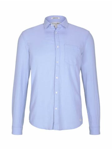 Tom Tailor Knopfleisten Langarmshirt für Herren in hell-blau