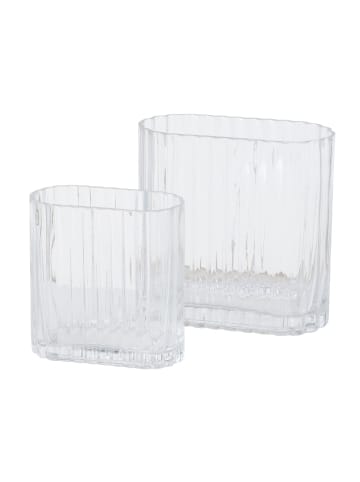 Boltze Glasvase TULIPA, länglich, transparentes Glas, 2er-Set in Transparent