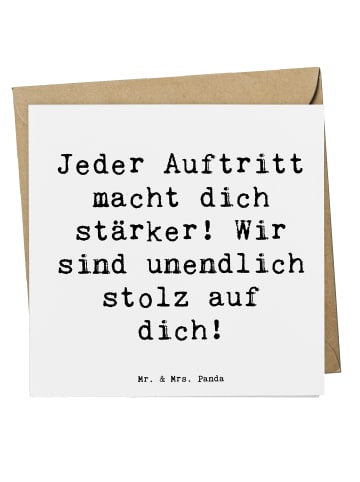 Mr. & Mrs. Panda Grußkarte Spruch Vokale musikalische Auftritte ... in Weiß