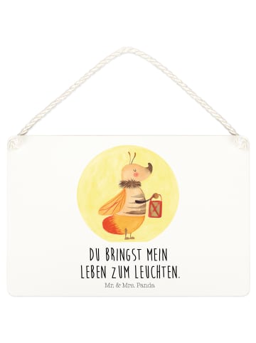 Mr. & Mrs. Panda Schild Glühwürmchen mit Spruch in Weiß