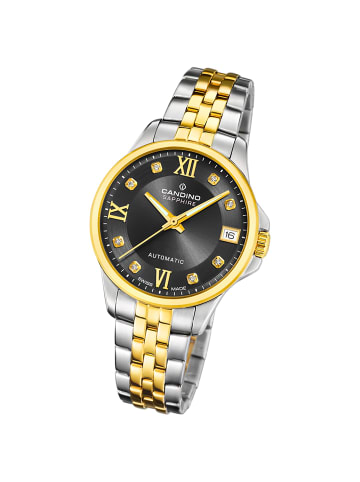 Candino Analog-Armbanduhr Candino Automatik silber, gold mittel (ca. 34mm)