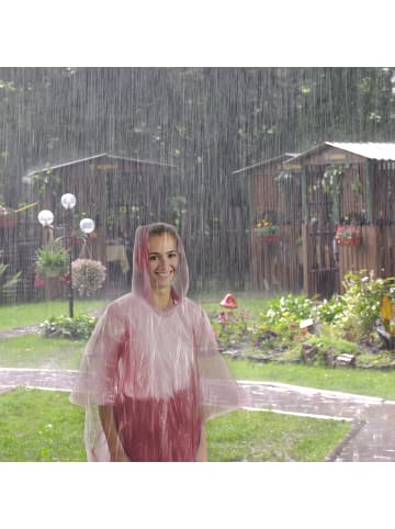 relaxdays 30 x Regenponcho in Rot