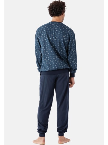 hajo Schlafanzug Premium Cotton in Dunkelblau