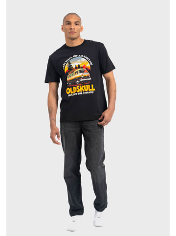 OLDSKULL T-Shirt Wrldvibe Adventure Van Logo Graphic in Black