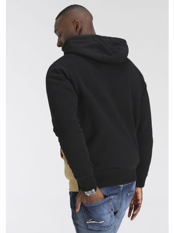 Delmao Kapuzensweatshirt in schwarz-sand