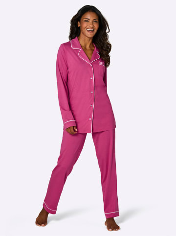 WITT WEIDEN Pyjama in fuchsia-weiß