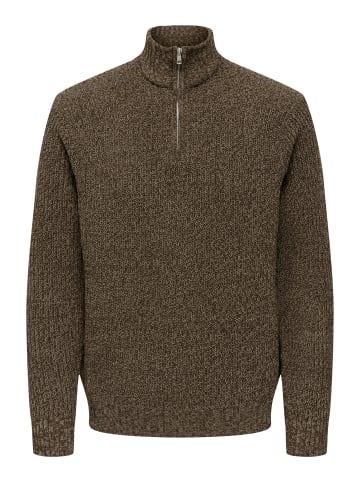 ONLY & SONS Strickpullover in Walnut
