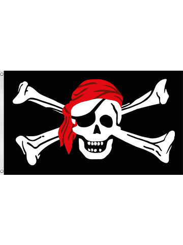 normani Fahne Piratenflagge 150 cm x 250 cm in Schädel mit Kopftuch