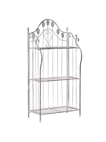 Beliani Badezimmerregal VISANO in Grau - (W) 59 x (H) 123 x (L) 30 cm