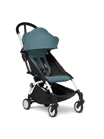 Stokke Babyzen YOYO2 Buggy inkl. YOYO 6+ Textilset - Farbe: Gestell Weiss / Textil Aqua