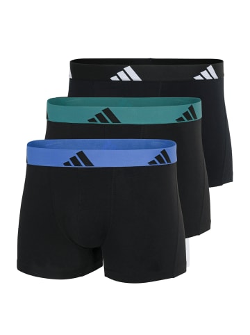 adidas Boxershort 3er Pack in Schwarz/Blau/Grün