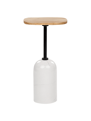 Beliani Beistelltisch OASIS in Weiß/Braun - (W) 30 x (H) 59 x (L) 30 cm