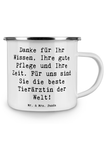 Mr. & Mrs. Panda Kaffeebecher Spruch Beste Tierärztin mit Spruch in Weiß