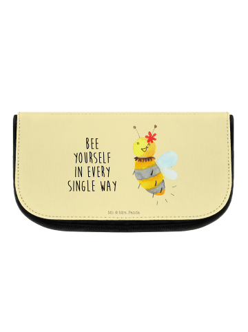 Mr. & Mrs. Panda Make-up-Organizer Biene Blume mit Spruch in Gelb Pastell