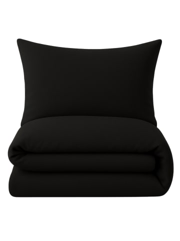 Cats Collection Baumwoll Bettwäsche Biber in schwarz