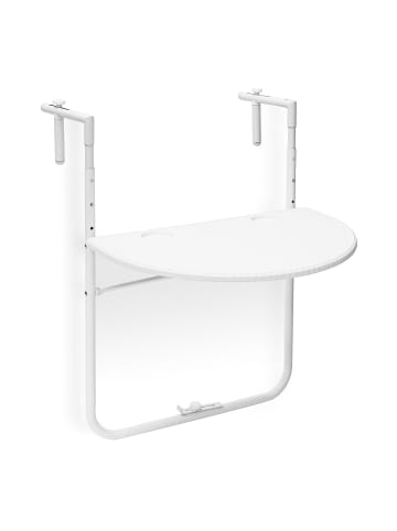 relaxdays Balkonhängetisch Bastian in Weiß - (B)60 x (T)40 cm